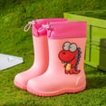 thumbnail image 2 of MIASHUI Toddler Rain Boots Easy-on Lightweight and Waterproof Shoes,Pink,7-8 Years, 2 of 4