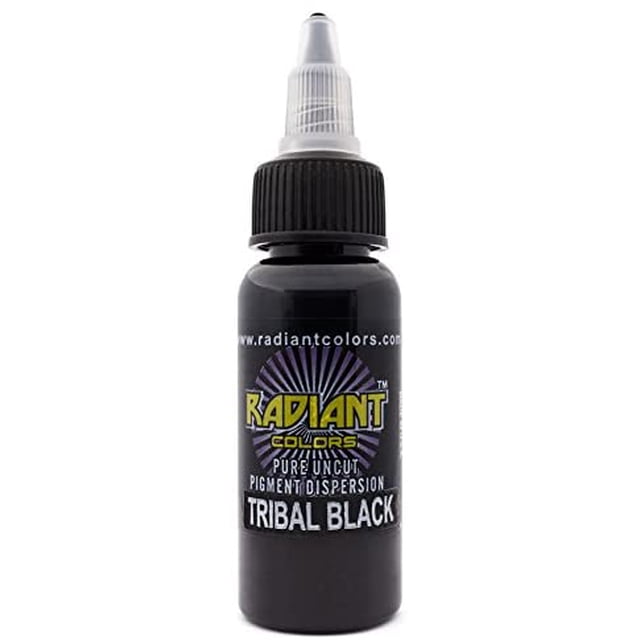 Radiant Colors Encre à Tatouage - Noir TRIBAL 1 Oz