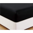 thumbnail image 1 of Alive Pixels Flat Sheet Black Solid 100 Percent Cotton 1-Pc (Full, Black), 1 of 5