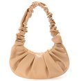 thumbnail image 1 of MesaSe Rétro Femmes Couleur Unie Plissé PU Sac d'Épaule sous-Bras Sacs à Main (Blanc), 1 of 9