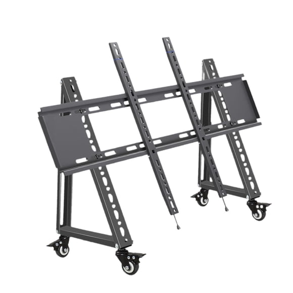 GROWTH TANK Low Height Mobile TV Stand Rolling TV Stand with Wheel for Office Exhibition 55 inch to 85 inch