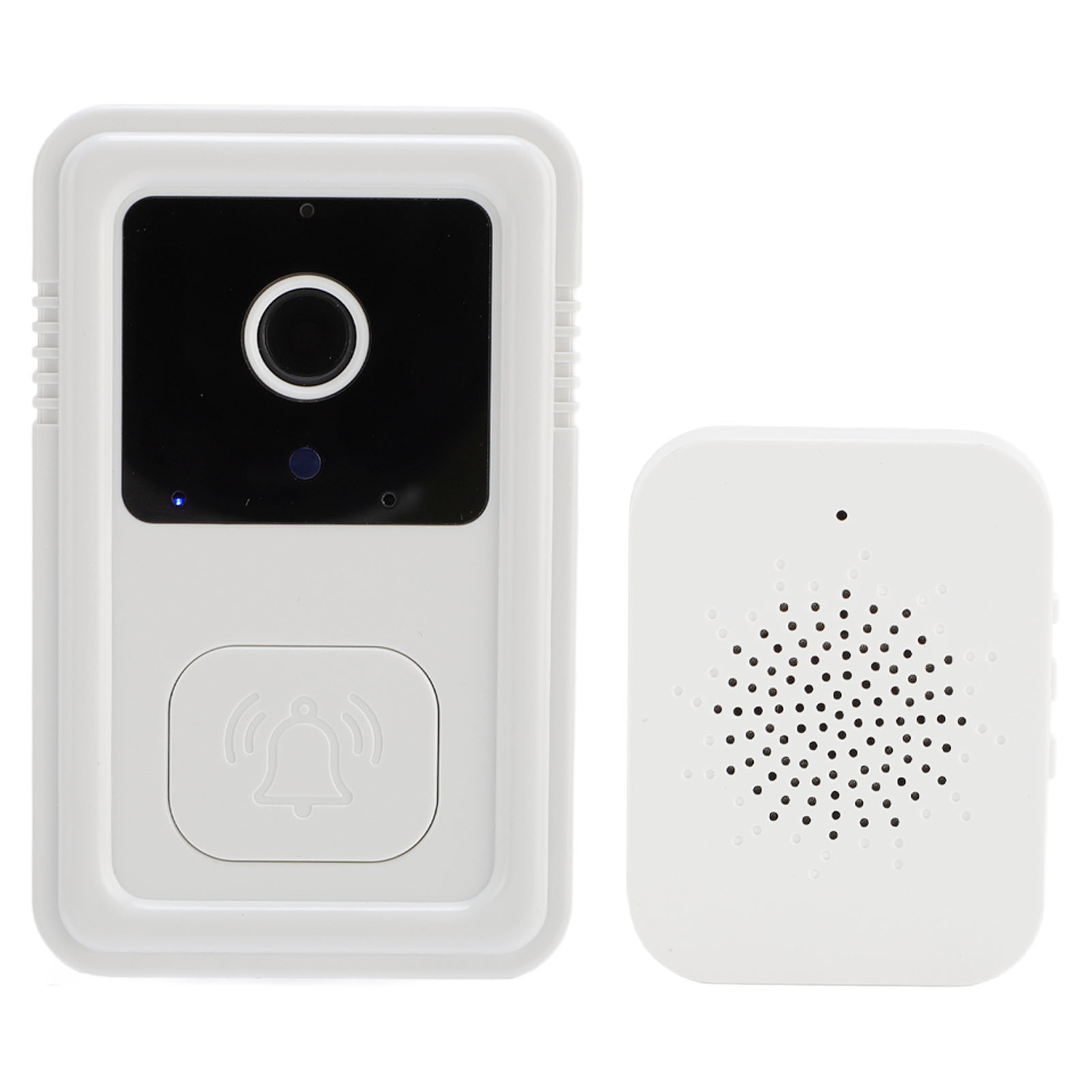 Wireless Doorbell Camera, Voice Changer Photo  Storage Type C Charging 2.4G WiFi Video Doorbell  for Home White