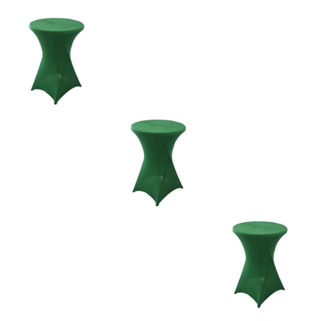 Youkk Easy Wash Stretch High Table Cover Versatile And Fitting For Hotel Wedding Party green 3Set
