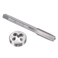 thumbnail image 1 of Unique Bargains Metric Tap and Die Set Machine Thread Screw Tap with Round Die M8 x 1mm, 1 of 6