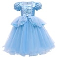 thumbnail image 1 of Girls Princess Costume Puff Sleeve Fancy Birthday Party Dress up, 1 of 7