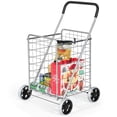 thumbnail image 1 of Gymax Chariot Utilitaire Pliant Portable pour Épicerie, Lessive, Voyage Argent, 1 of 9