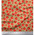 thumbnail image 1 of Soimoi Green Heavy Canvas Fabric Tomato Vegetable Print Fabric by Yard 58 Inch Wide, 1 of 3