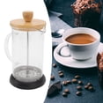 thumbnail image 4 of French Press, Heat Resistant High Borosilicate Sturdy Tea Brewer Pot  For Camping For Office Worker 600ml Bamboo Cover, 4 of 8