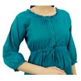 thumbnail image 2 of Bimba Robe Maxi d'Été en Coton à Manches 3/4 pour Femme, Taille à Cordon, 2 of 8