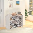 thumbnail image 4 of Amzcrzy Pla Stic Shoe Cabinet Shoe Rack Simples Multi Layer Dusts Proof Shoe Cabinet Under The Table Saving Space At The Door Shoe Rack Dresser Dorm Room Essentials Closet Organizer Storage Cabinet, 4 of 6