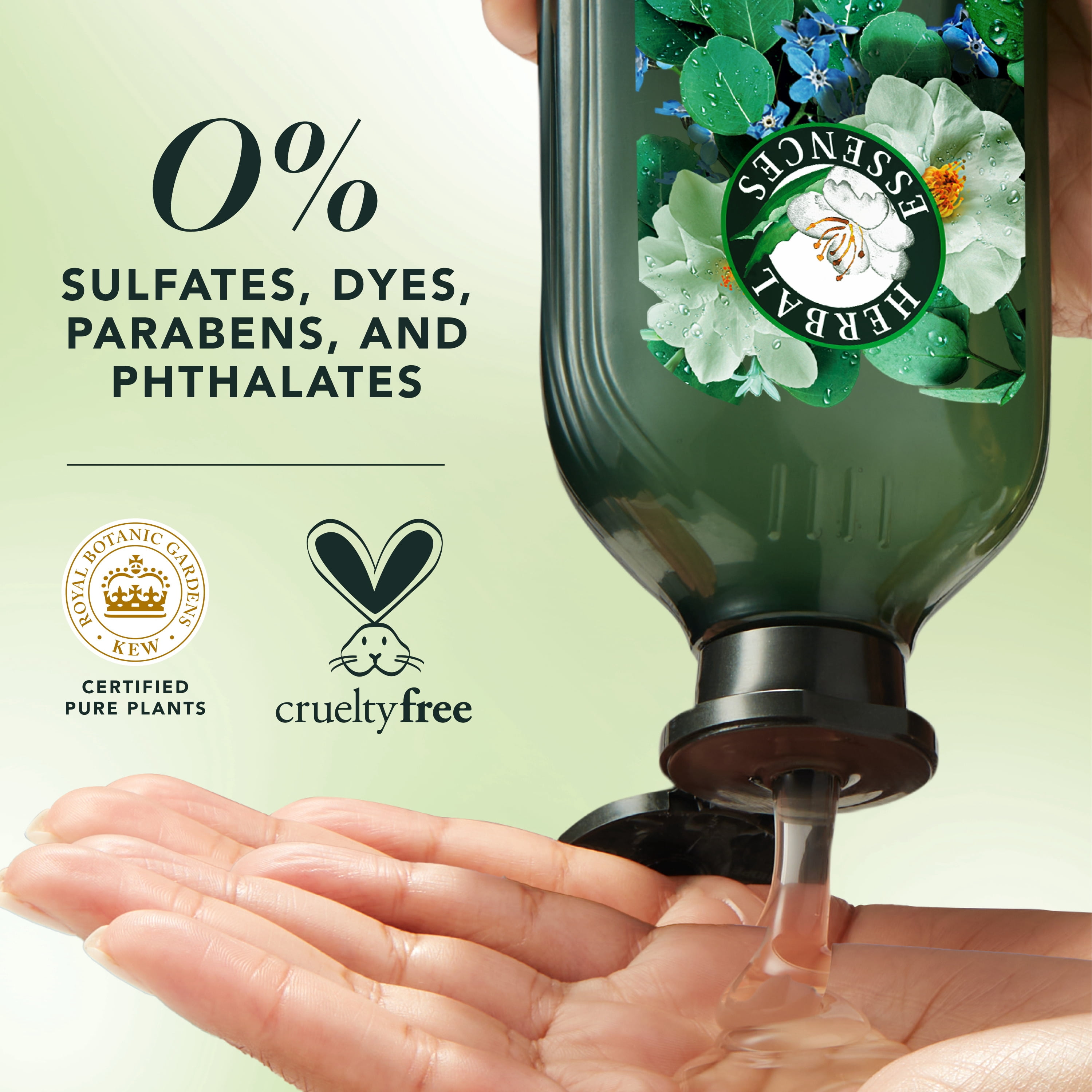 Shampooing Herbal Essences Cuir Chevelu et Purification, Nettoie Le Cuir Chevelu Pour Des Cheveux Doux, Eucalyptus, Sans Sulfate, 400 mL