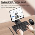 thumbnail image 2 of for Samsung Galaxy Z Fold 6 5 4 Stand and Keyboard Mouse, Portable Detachable Bluetooth Keyboard, Foldable Adjustable Tablet Stand Holder for Desk, with Wireless Mouse and Pen, 2 of 7