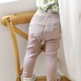 thumbnail image 2 of PEZHADA Fall Baby Girl Clothes Toddler Girl Pants Ribbed Lace Cuff Baby Leggings, 2 of 9