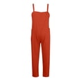 thumbnail image 4 of HBFAGFB Combinaison Femme Mode Décontractée Salopette Ample Pantalon Léger Rouge Taille TG, 4 of 4