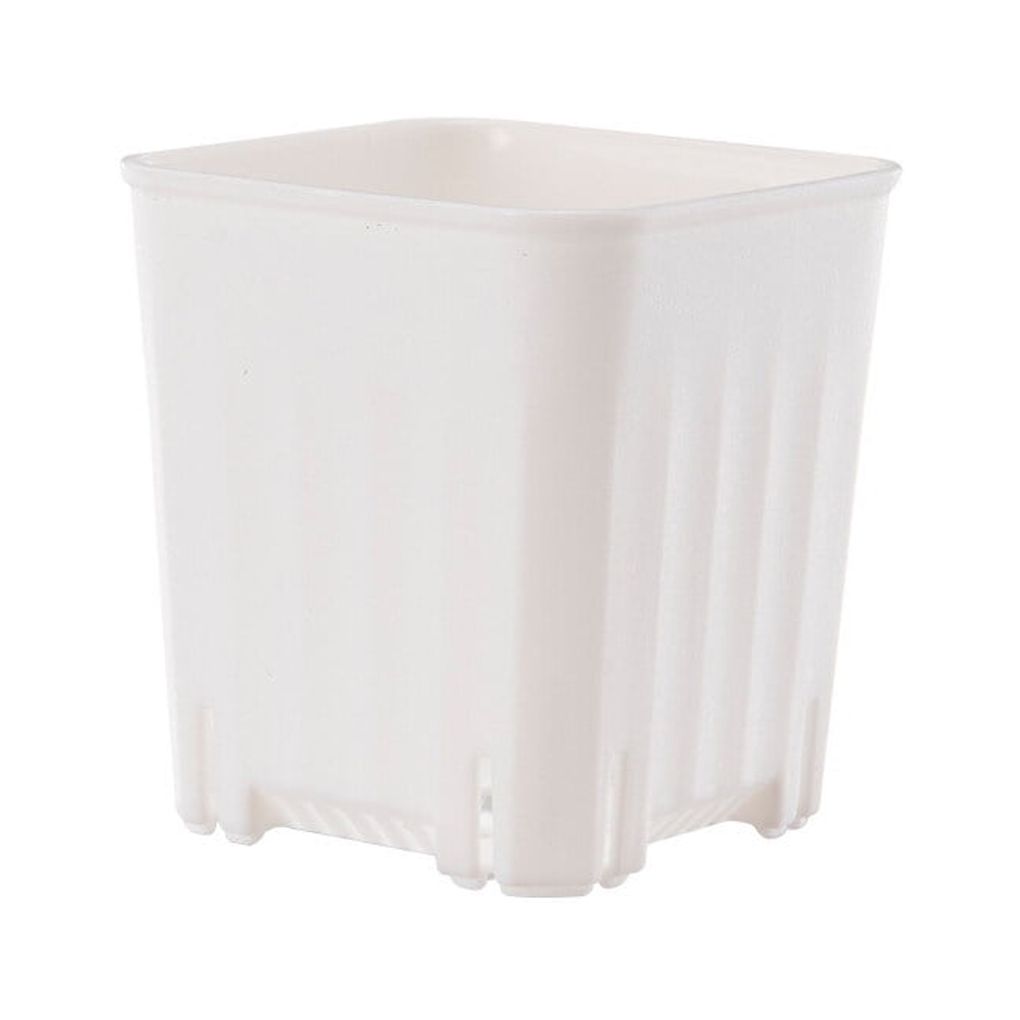 Xingzhi Flowerpot Nursery Pot Plant Pots Planter Plastic Space Saving Square Shatterproof Stackable Garden Office Window Accessory White