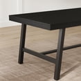 thumbnail image 4 of EastVita 71" Rectangular Dining Table for 6-10 - Farmhouse Kitchen Table, Black, 4 of 4