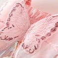 thumbnail image 3 of Robe Bébé Fille 3D Papillon Froncée Sans Manches Superposée Cami Vêtements d'Été Décontractés Robe Princesse, 3 of 6