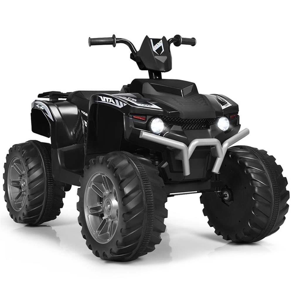 Pemberly Row Quad 4 Roues 12 V pour Enfants, Véhicule à Chevaucher avec Lumières DEL, Musique, USB