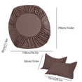 thumbnail image 3 of Double Bed Set Fitted Sheet Pillowcases Non Slip Fixed Bed Cover All Inclusive Mattress Protection Bed Cover Soft Fiber With Two Pillow Cases Home Textile Set, 3 of 6