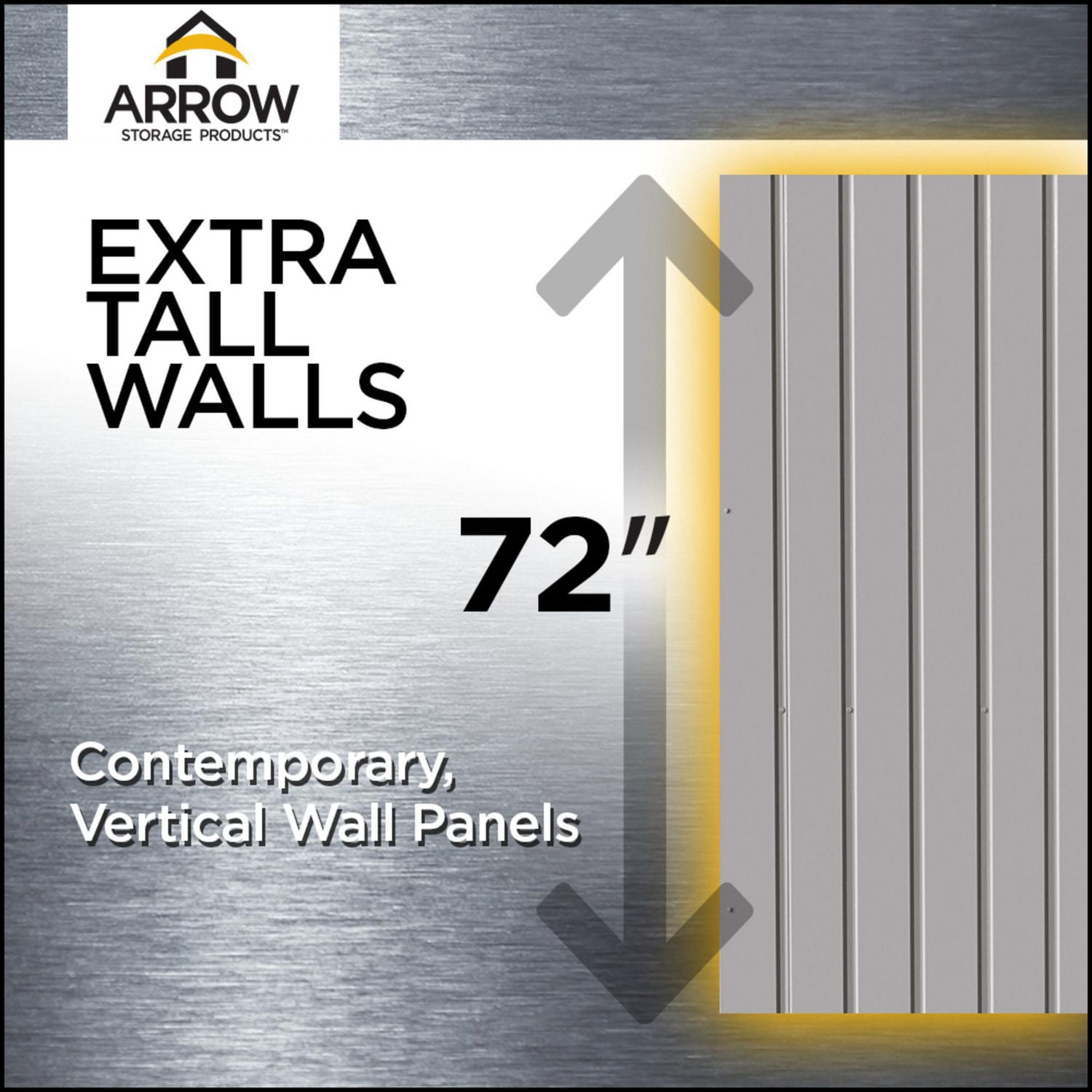 Abri de rangement en acier Arrow Elite, 14 x 12 pi, Gris Froid