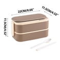 thumbnail image 3 of Boîte à Lunch Bento en Acier Inoxydable 304 à Double Couche, Boîte à Lunch Scellée et Compartimentée pour Étudiants et Travailleurs de Bureau, Boîte à Lunch Portable, Boîte de Conservation pour la Maison et le Travail, Boîte à Lunch en Acier Inoxydable, 3 of 3