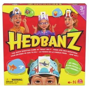 Spin Master Games, Hedbanz 3rd Edition with New Cards & Headbands, Picture Guessing Card Game, Quick Questions & Fast Fun, Easy to Play for Family & Kids, 2-6 Players, for Ages 6 & Up