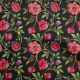 thumbnail image 1 of oneOone Velvet Olive Green Fabric Floral Sewing Craft Projects Fabric Prints By Yard 58 Inch Wide, 1 of 4