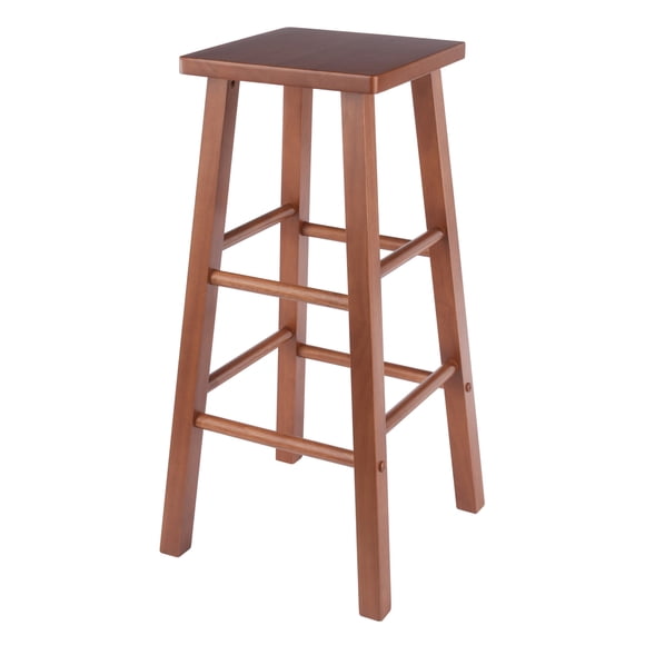 Carrick Bar Stool with Square Seat in Teak Finish