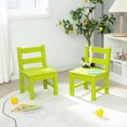 thumbnail image 3 of Gymax 2 PCS Kids Chairs Indoor Outdoor Heavy-Duty All-Weather Children Learning Chair Green, 3 of 8