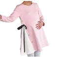 thumbnail image 1 of Drppepioner Haut de Maternité Uni à Manches Longues pour Femme Grande Taille Haut de Maternité Robe de Maternité Rose, 1 of 2