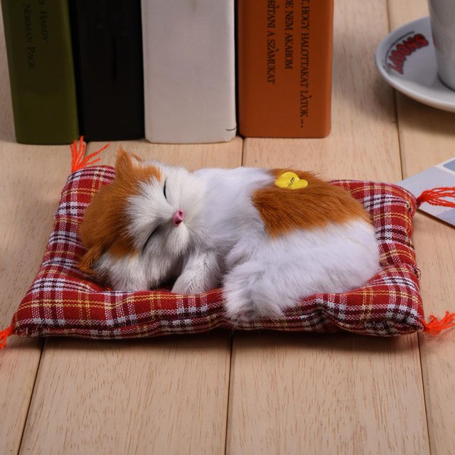 Peahefy Simulation Cat, Simulation Cat Toy, Fine Worksmanship Fine Decoration At Home Simulation Sleeping Cat Christmas Gifts Good Gift For Kids