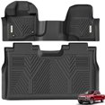 thumbnail image 2 of YITAMOTOR Floor Mats Compatible with 2015-2025 Ford F-150 Super Crew Cab with 1st Row Bench Seats, 1st & 2nd Row All Weather Protection, black,Bench seating, 2 of 4