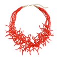 thumbnail image 1 of Xuanheng Collier de Perles de Graines 18 Pouces Ras du Cou Bijou Tendance Cadeau de la Saint-Valentin pour Elle Rouge, 1 of 8