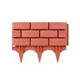 thumbnail image 1 of Plastic Garden Retaining Fence Brick Look Edging Border Outdoor Landscape Edging Fence Decorative Picket Panel for Flower Beds Paths Lawns Yard, 1 of 8