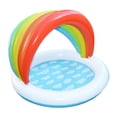 thumbnail image 2 of Piscine gonflable de 48" de Bluescape avec le couvert d’ombre de soleil d’arc-en-ciel, pour des Âges 1 - 3 Ans, 2 of 5