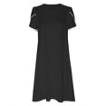 thumbnail image 4 of Lenago Summer Plus Size Midi Dresses for Women Mode Women Décontractée Aguichant Col en V Imprimé Summer Manches Courtes Poches Robe Fête Plage Dresses en Liquidation, 4 of 6