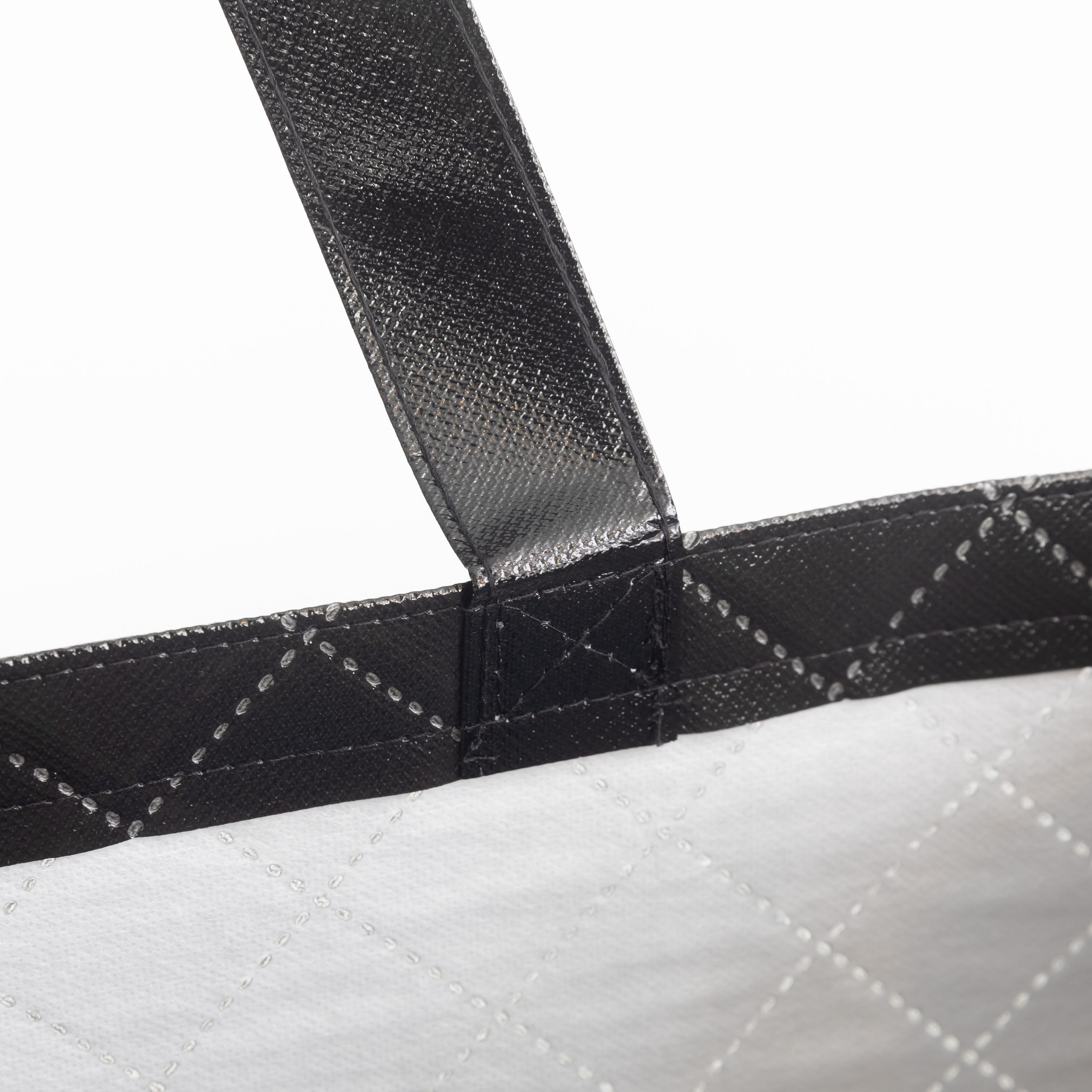 Walmart Grand sac d’épicerie matelassé réutilisable, sac fourre-tout, noir