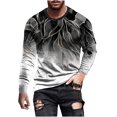 thumbnail image 2 of Meichang T-Shirt à Manches Longues pour Homme avec Graphique, T-Shirts Graphiques pour Hommes Tendance avec Imprimé 3D à Illusion d'Optique, T-Shirts Fantaisie à Col Rond pour le Gym à Manches Longues pour Hommes, 2 of 5