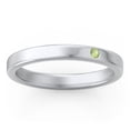 thumbnail image 3 of Stackable Birthstone Ring with Engraving - Peridot (August), 3 of 7