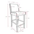 thumbnail image 4 of Ira Smooth Fabric Upholstered Bar Height Bar Stool with Wood Legs, 4 of 4