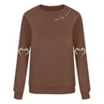 thumbnail image 4 of LMKIHUSA Chandail Graphique d'Halloween pour Femmes Saison Effrayante Squelette Cœur Chandail à Enfiler Hauts Manches Longues Col Rond Blouses Douces Décontracté Tendance 2025 Chandail Brun,TTG, 4 of 4