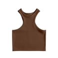 thumbnail image 2 of asjyhkr Ribbed Knit Tank Tops for Women Crew Neck Sleeveless Solid Color Camisole Summer Casual Cami Shirts, 2 of 3