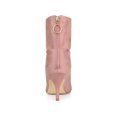 thumbnail image 2 of BLISSFUL STEP Women's Pointed Toe Slouched Stiletto Heel Ankle Boots Dust Pink 11, 2 of 6