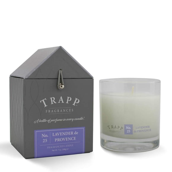 Trapp Bougie No 25 Lavande de Provence Bougie 7 Oz Bougie Signature Home Collection 50 Heures - Bougie d'Aromathérapie de Designer Bougie Apaisante Bougie de Luxe au Parfum Parfumé