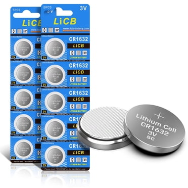 LiCB CR1632 3V Lithium Battery CR 1632 Button Coin Cell (10 Pack)