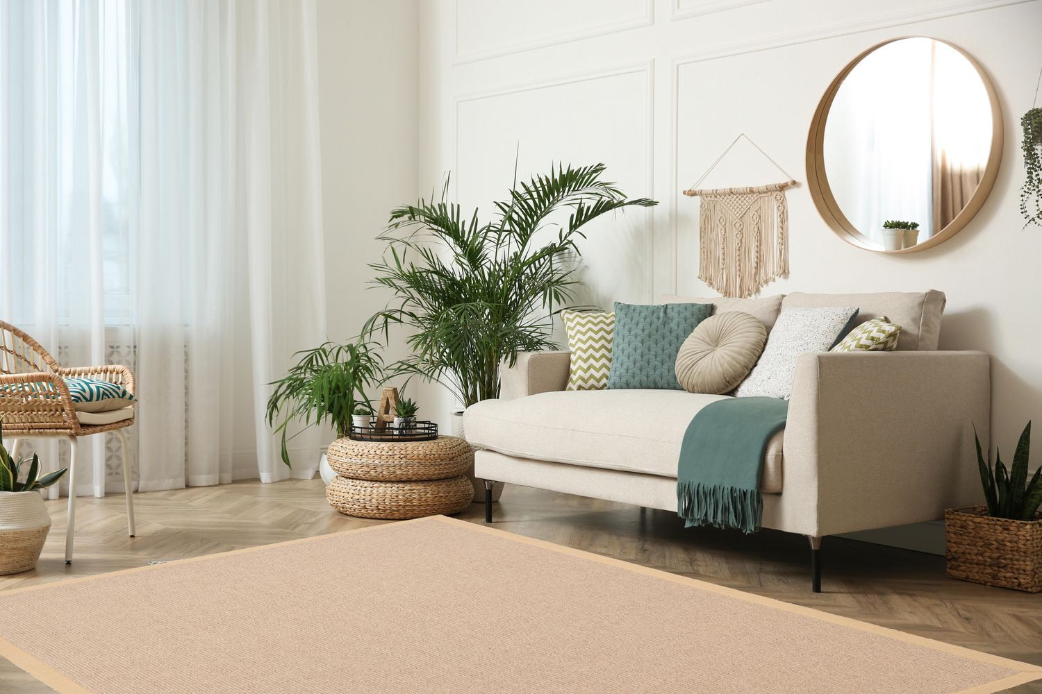 Tapis de couloir Athena naturel et beige 2 pi 6 po x 12