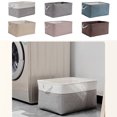thumbnail image 4 of relayinert Contenant de Rangement pour l'Organisation et Poignée en Corde Robuste Boîte de Rangement Pliable Rose Pâle 31*21*13 1 Ensemble, 4 of 6