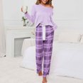 thumbnail image 1 of LSLJS Ensembles de Pyjama pour Femmes Mode Décontractée Manches Longues Confortable Ensemble à Carreaux Chandail Hauts Blouse Cadeaux pour Hommes, 1 of 5