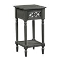 thumbnail image 2 of French Country Khloe Deluxe One-Drawer Accent Table with Shelf in Gray Wood, 2 of 8