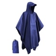 thumbnail image 1 of MERIGLARE Poncho de Pluie à Capuche Imperméable Réutilisable avec Poche Veste à Manches Longues pour l'Extérieur Bleu Marine, 1 of 9